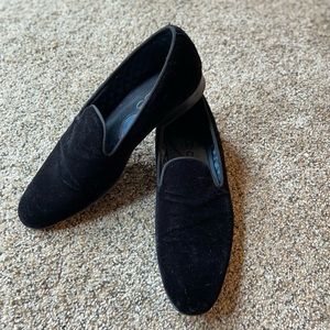Aldo black velvet loafers size 8